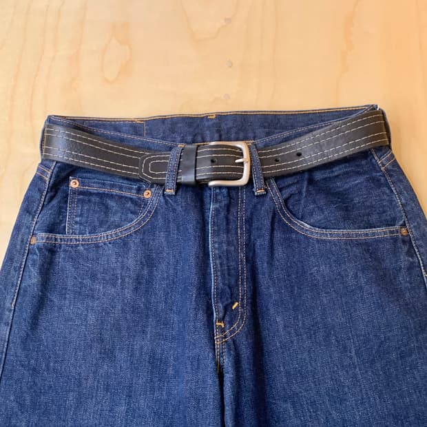 LEVI'S stitch leather belt 리바이스 스티치 벨트