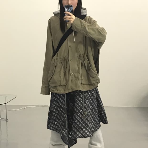 Go Silk military mini coat