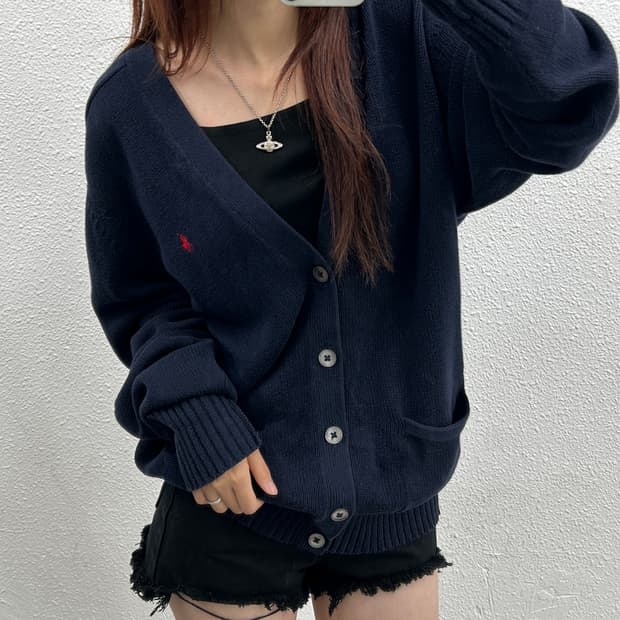 폴로 랄프로렌 레드포니 네이비 가디건 95
