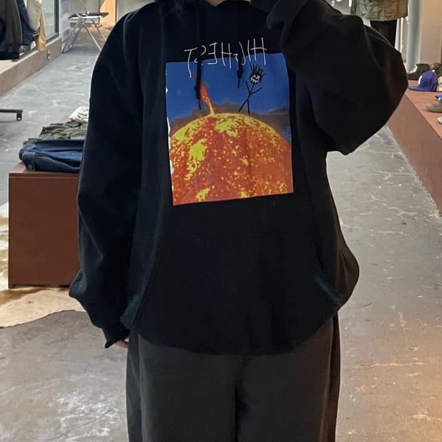 트래비스스캇 머천다이즈 블랙 후드티 H2132