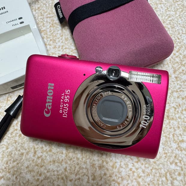 캐논 IXUS 95IS 핑크 레트로 디카