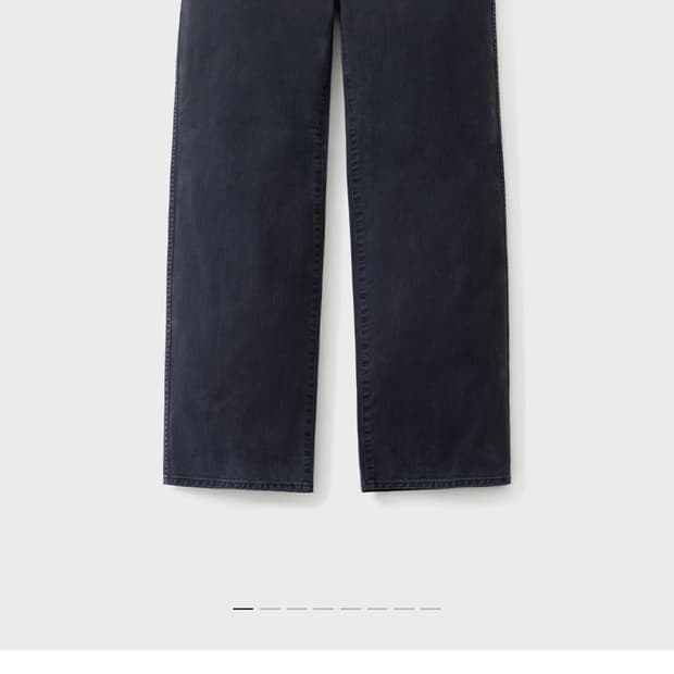 포터리 원워시드 와이드 데님 워시드 블랙 4사이즈