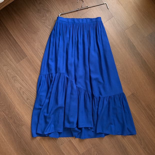 asymmetrical tiered maxi skirt