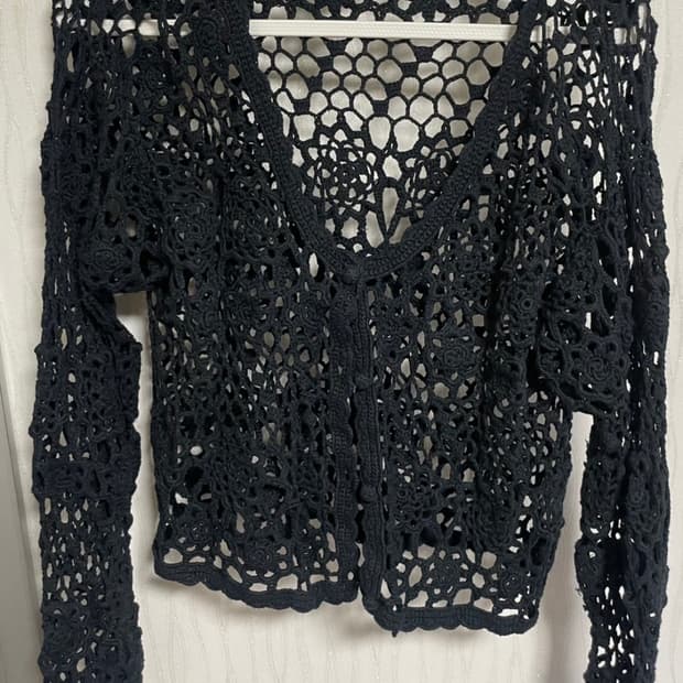 크로셰 니트 가디건
