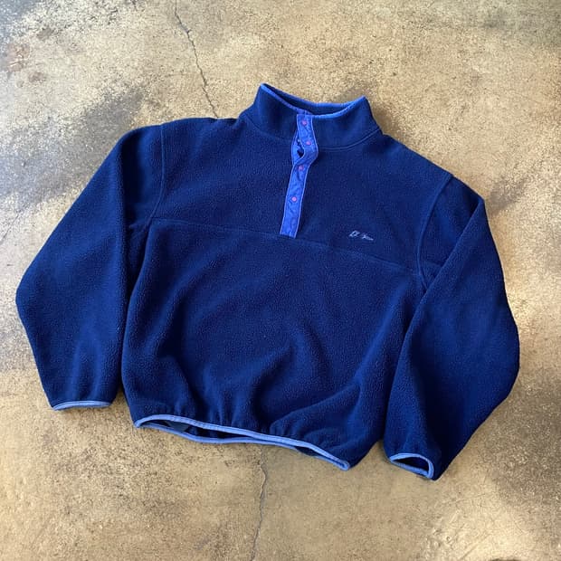 90s L.L. Bean fleece snap-T 엘엘빈 플리스 스냅티