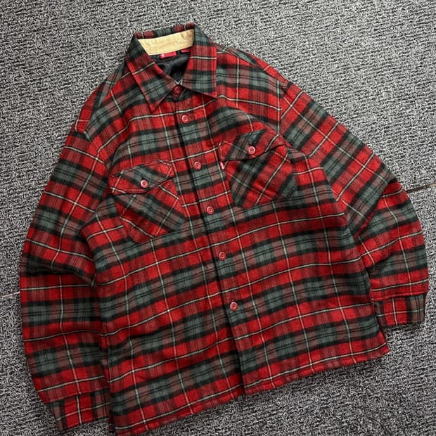 리바이스 레드탭 타탄체크 웨스턴 플란넬 셔츠 자켓 2099
