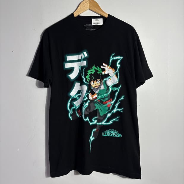 나의히어로아카데미아 미도리야 프린팅 반팔티