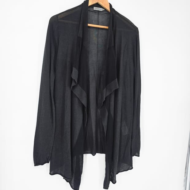 캘빈클라인 y2k 레이어드 블랙 롱 가디건