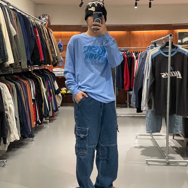 빈티지 힙합 데님 팬츠