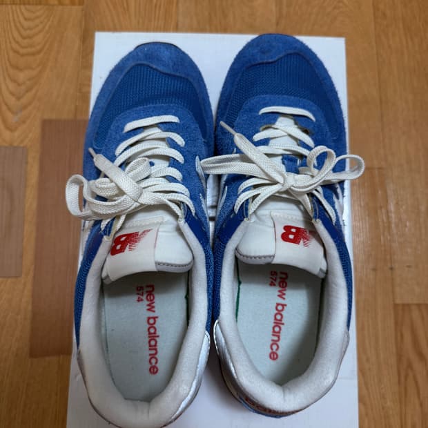 New balance 574 블루 신발