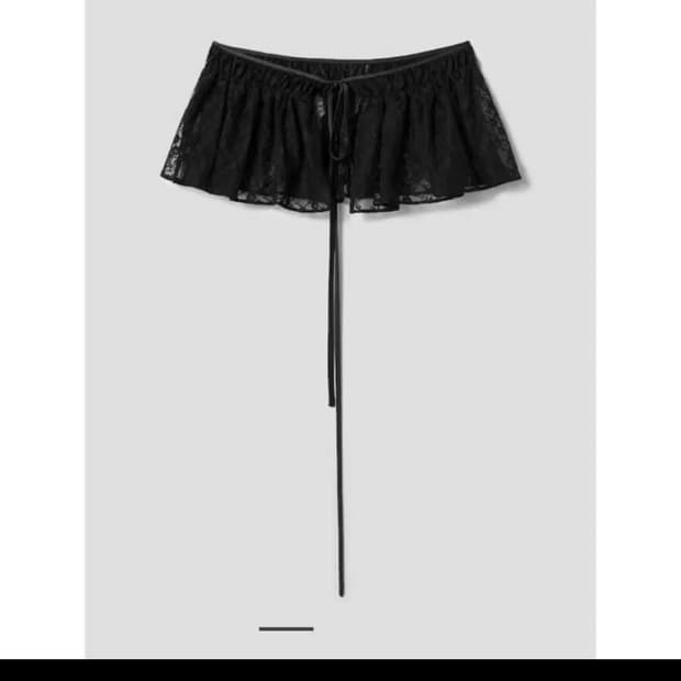 앙개 Lace Chouchou Wrap Skirt Black