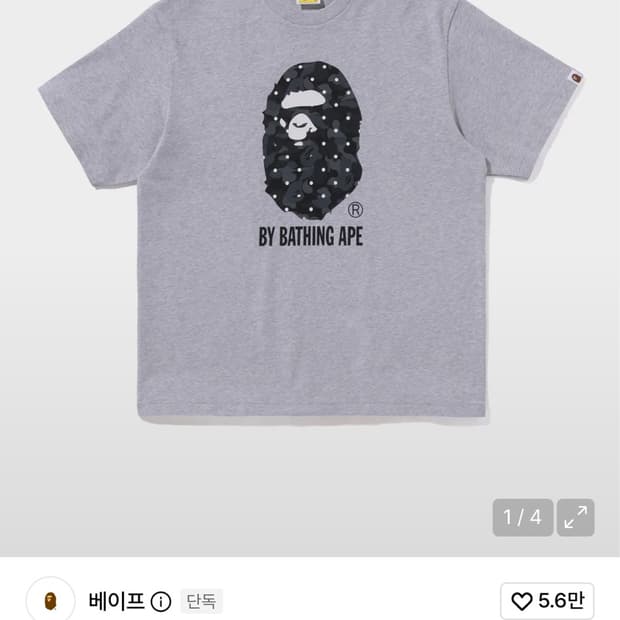 베이프 ABC 도트 카모 BY BATHING APE 릴렉스드 핏 티셔츠