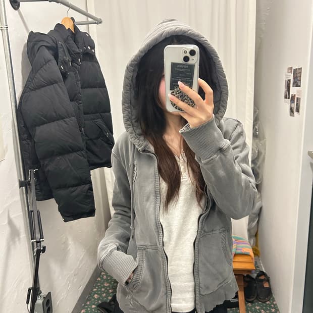 y2k 아메리칸 이글 그런지 집업 후드 자켓 헤비 스웻