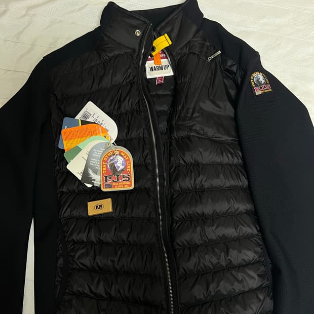 파라점퍼스 니트경량패딩  제이든 블랙 새상품L