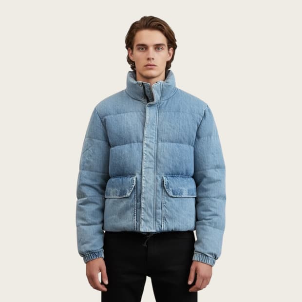 XS/ 언래블 프로젝트 다운 데님 패딩점퍼