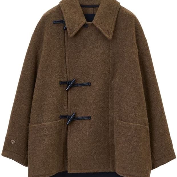 르메르 24AW 알파카울 숏 더플 코트 브라운