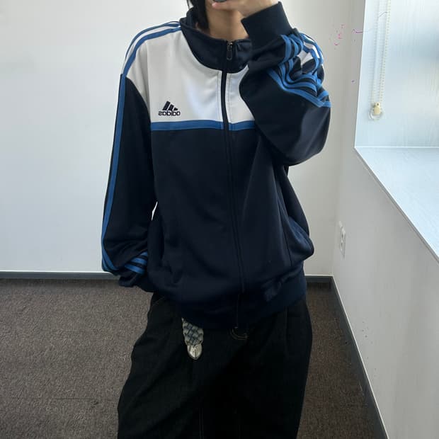 Adidas 아디다스 블루 네이비 배색 져지