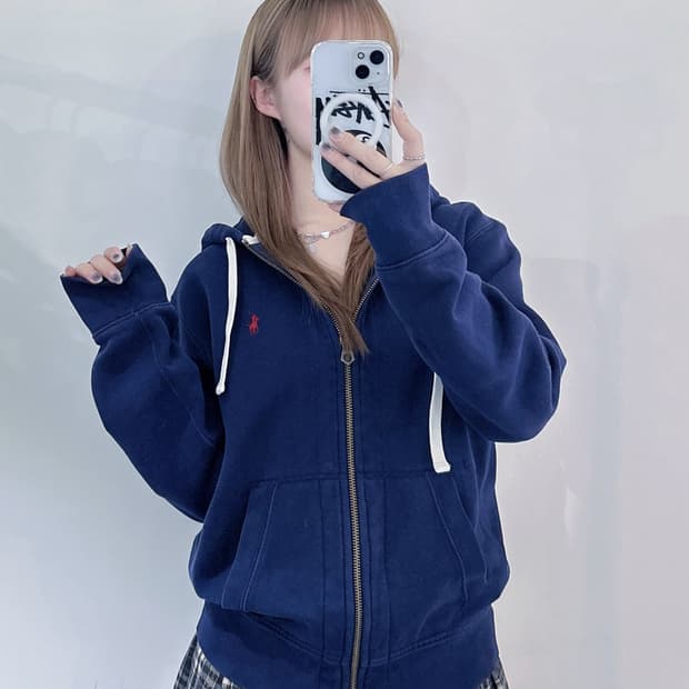 폴로랄프로렌 네이비 포니 후드집업