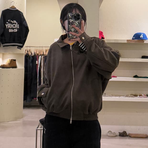 블랙모먼트 남성 스웨이드 자켓 브라운 U1418