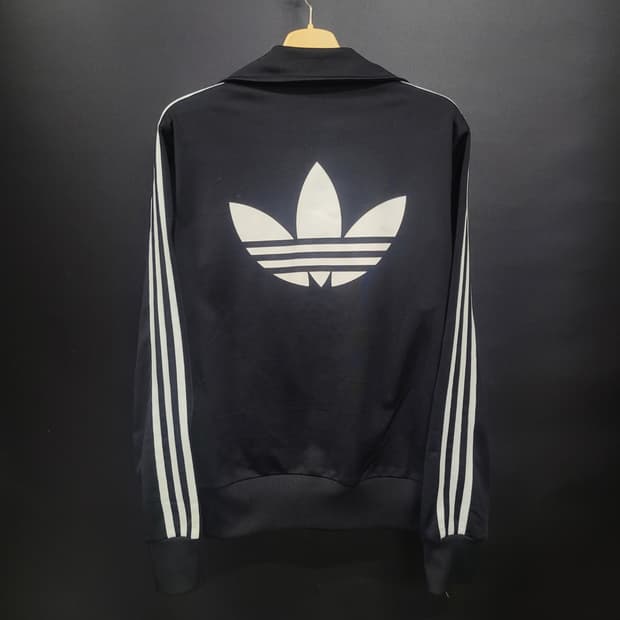 아디다스 불꽃 파이어버드 검흰 백로고 트랙탑 져지 