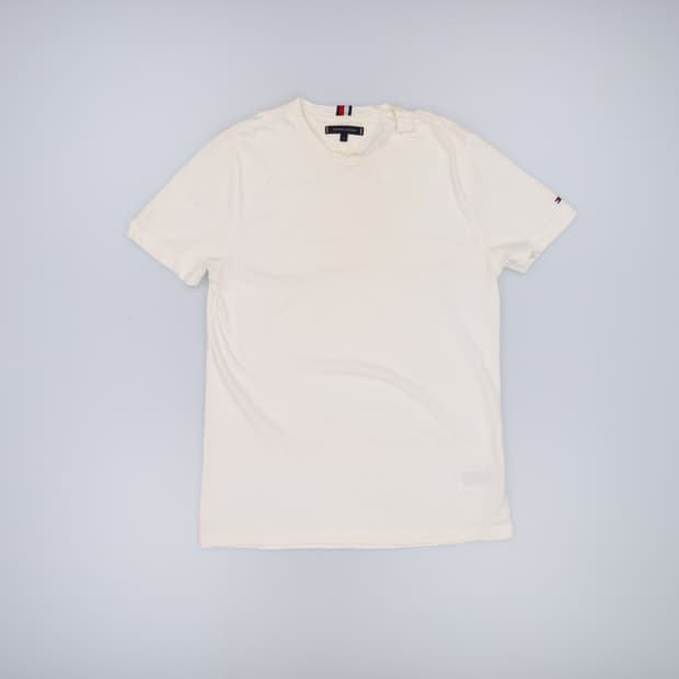 L 타미힐피거 화이트 반팔티 0320H1