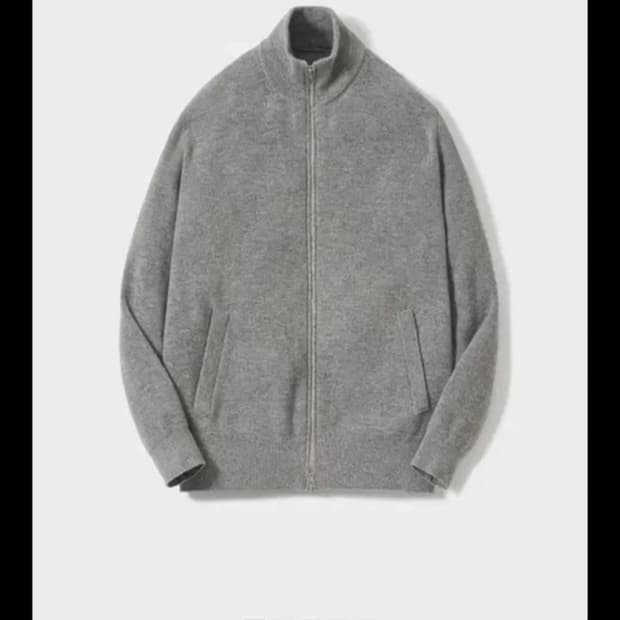 포터리 메리노울 집업 니트(그레이 2)