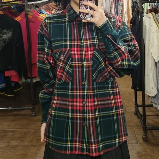 [Hi] polo 폴로 체크 긴팔셔츠 레드 / 그린