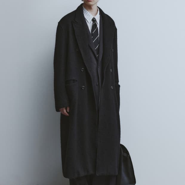 유스 보일드 울 더블 코트 L