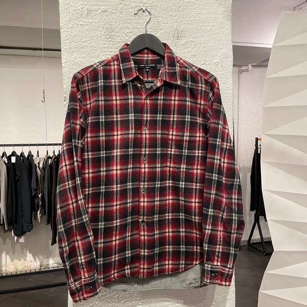 꼼데가르송 옴므 도킹 체크 셔츠