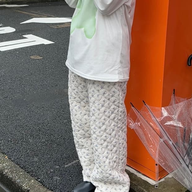 pesto 페스토 퀼티드 팬츠