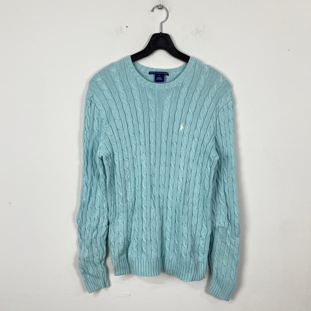 폴로 랄프로렌 스포츠 민트 꽈배기 니트 M <592>