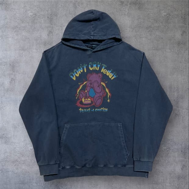 꼼파뇨 스튜디오 빅로고 피그먼트 네이비 후드티