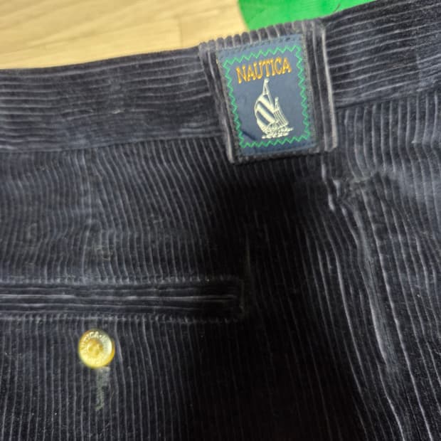 (미착용 새상품)NAUTICA 네이비 곤색 코듀로이 팬츠 면바지