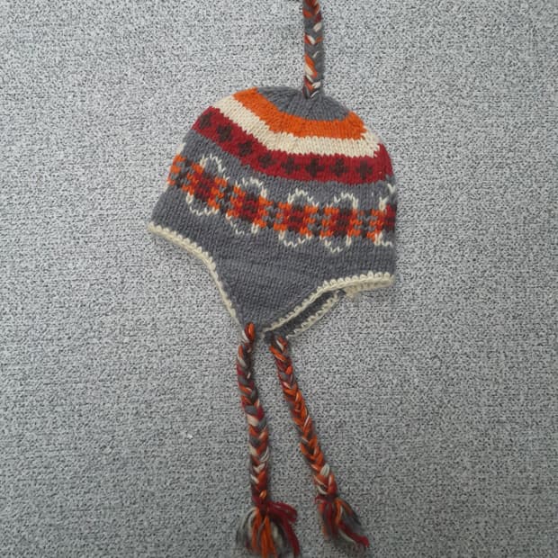 빈티지 이어플립 비니