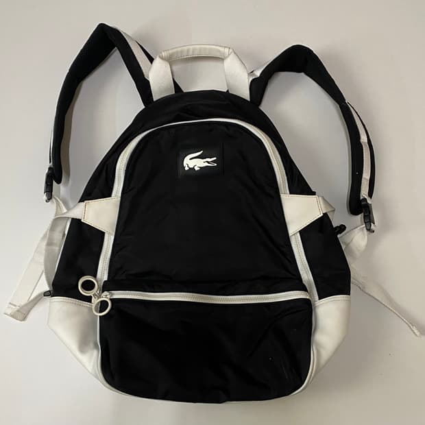 라코스테 스포츠 백팩 블랙/화이트