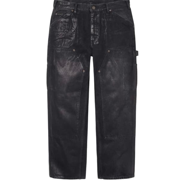 구매)34 슈프림 마르지엘라 포일 더블니 페인터팬츠 블랙