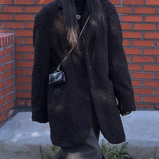 트리밍버드 푸들 자켓 블랙