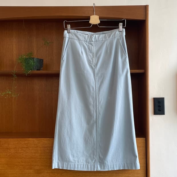 JIL SANDER Sky blue chino skirt