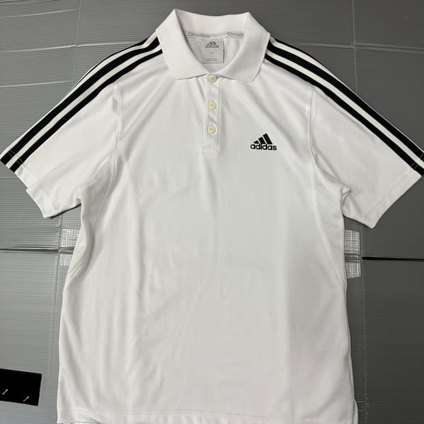아디다스 로고 반팔 카라티 화이트 95