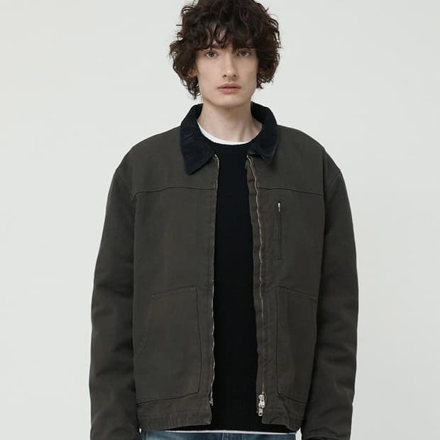 FIEDLERS 필더스 코듀로이 카라 블랙 워크 자켓