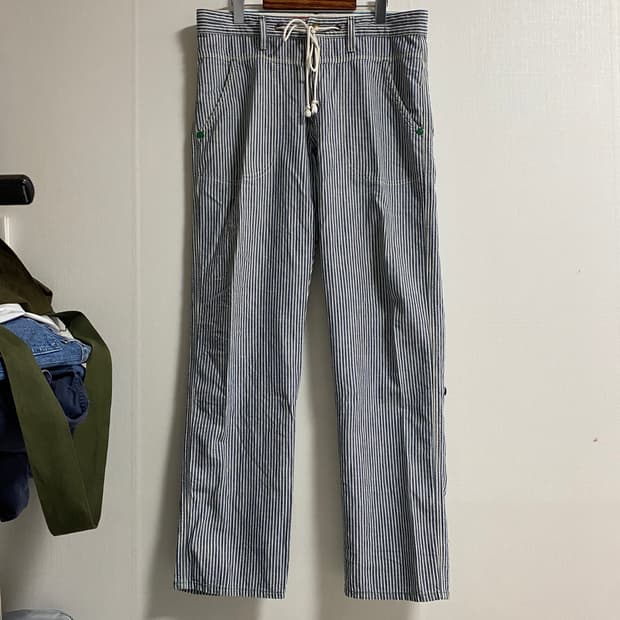 (36)에드윈 재팬메이드 덩가리핏 히코리 스트라이프 워크 팬츠
