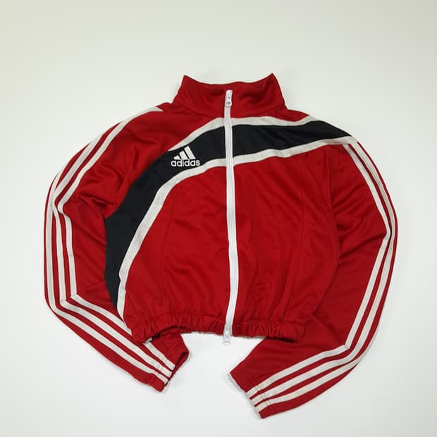 CL913 FREE 아디다스 00s 레드 리메이크 크롭 자켓