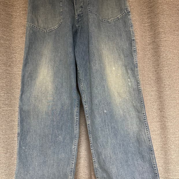 마티앤선즈 밀리터리 데님 페이드 인디고 1사이즈