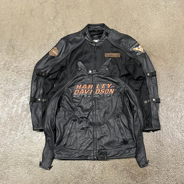 할리데이비슨 2in1 가죽 라이더 자켓 (100-105)