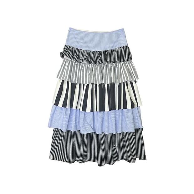 Ttsunami Striped Knitted Skirt