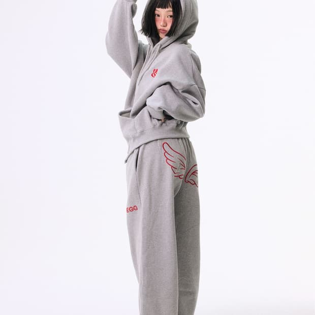 YEGG 예그wing hoodie gray