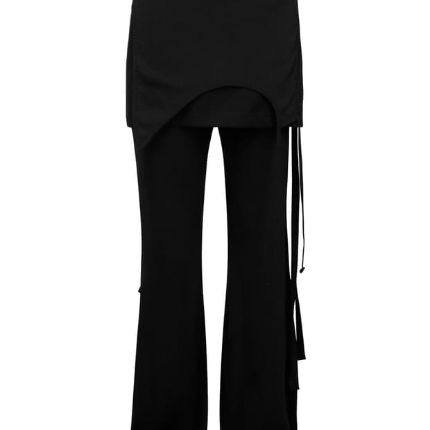 택포•나체 nache MIXED LAYERED SKIRT PANTS