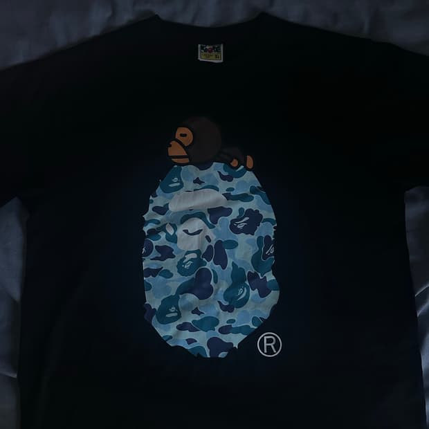 베이프 카모 마일로 반팔 xl 급처