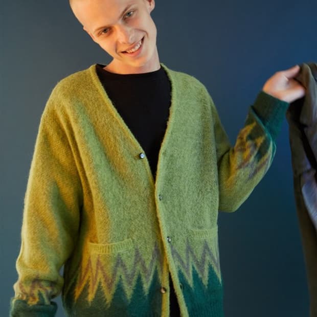 넘버나인 모헤어 울 가디건