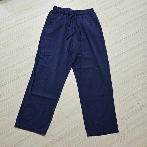 네이비 린넨바지 일자바지  L사이즈